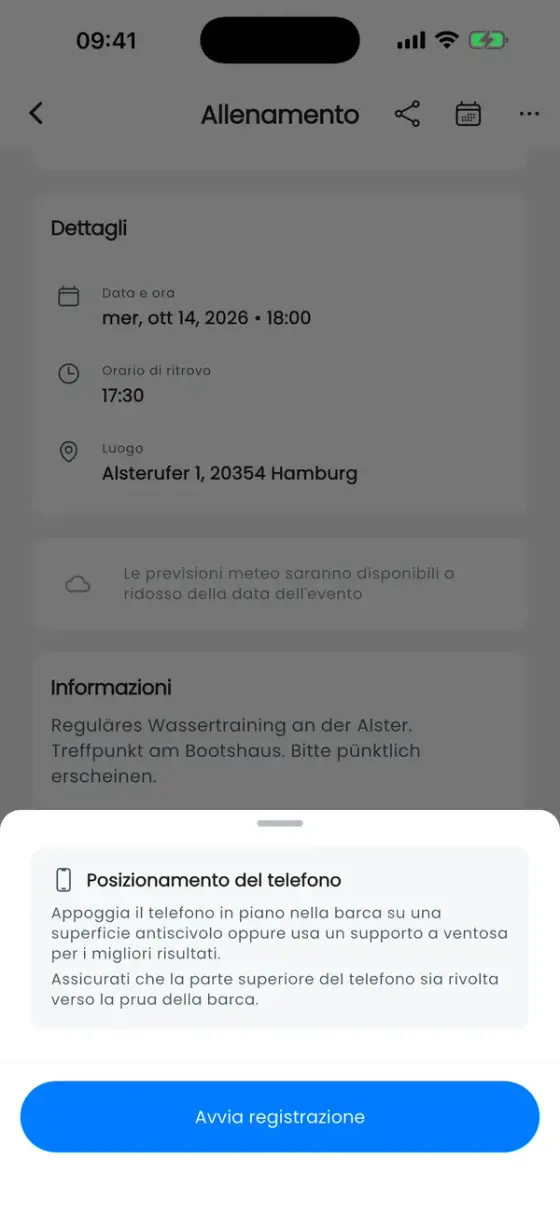 Consigli sul posizionamento del telefono e un pulsante Avvia registrazione
