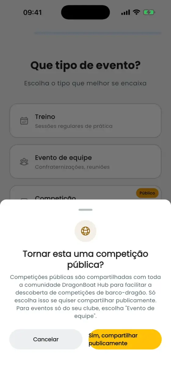 Folha de confirmação: Tornar esta uma competição pública?