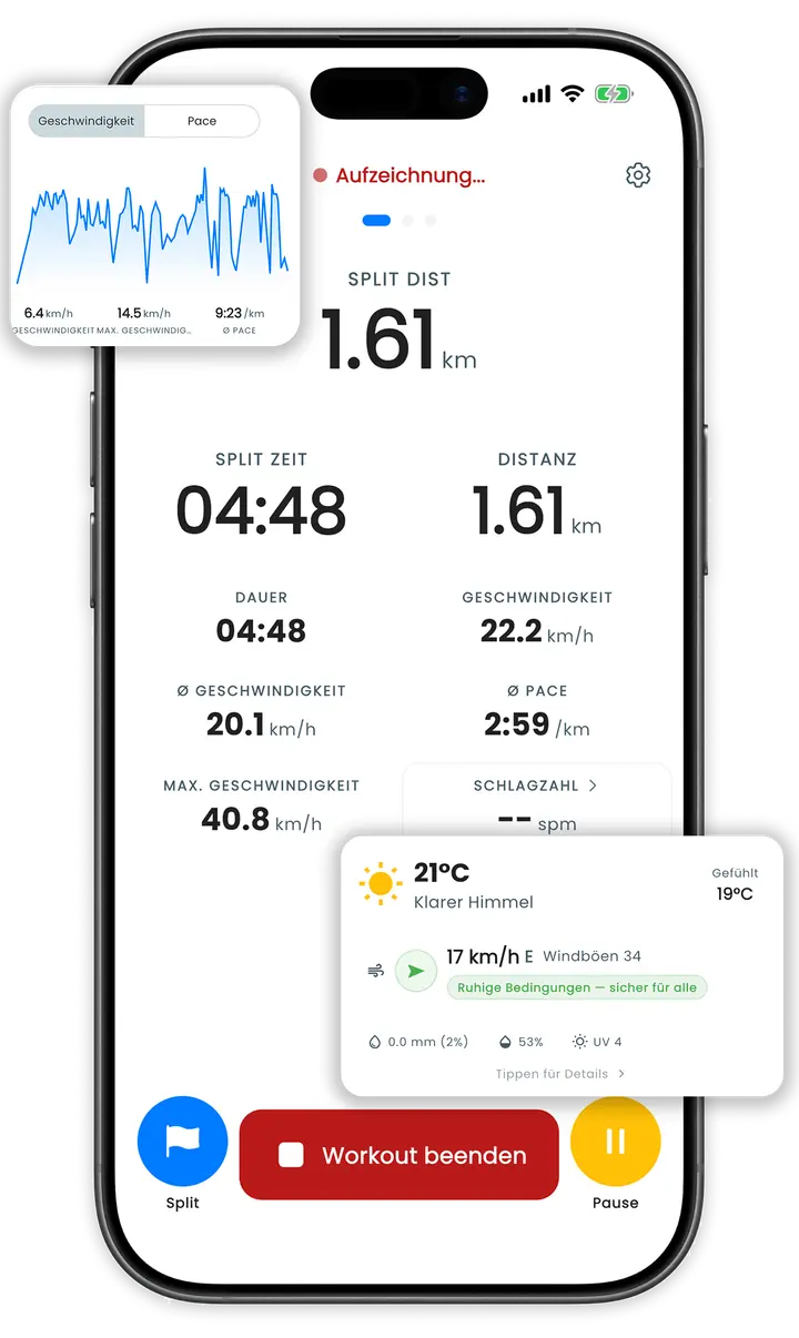 Live tracking screen