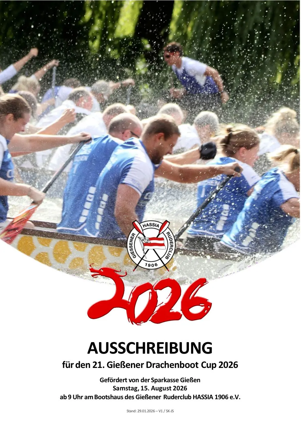 21. Gießener Drachenbootcup 2026 um den Pokal der Sparkasse Gießen